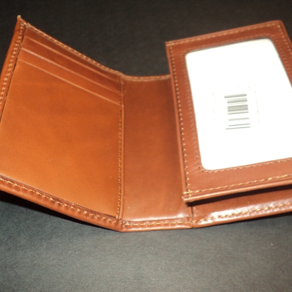 Royal Crown Leathers Business Card Case 4 1/8" Wide x 3" High Camel Brown NEW - Picture 7 of 8